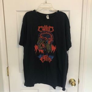 Child Bite Skull Crossection Band Tee Shirt